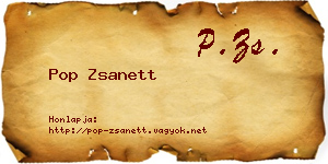 Pop Zsanett névjegykártya